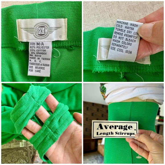 NWT’s Vintage 80’s High Waist Stirrup Leggings - Picture 13 of 13